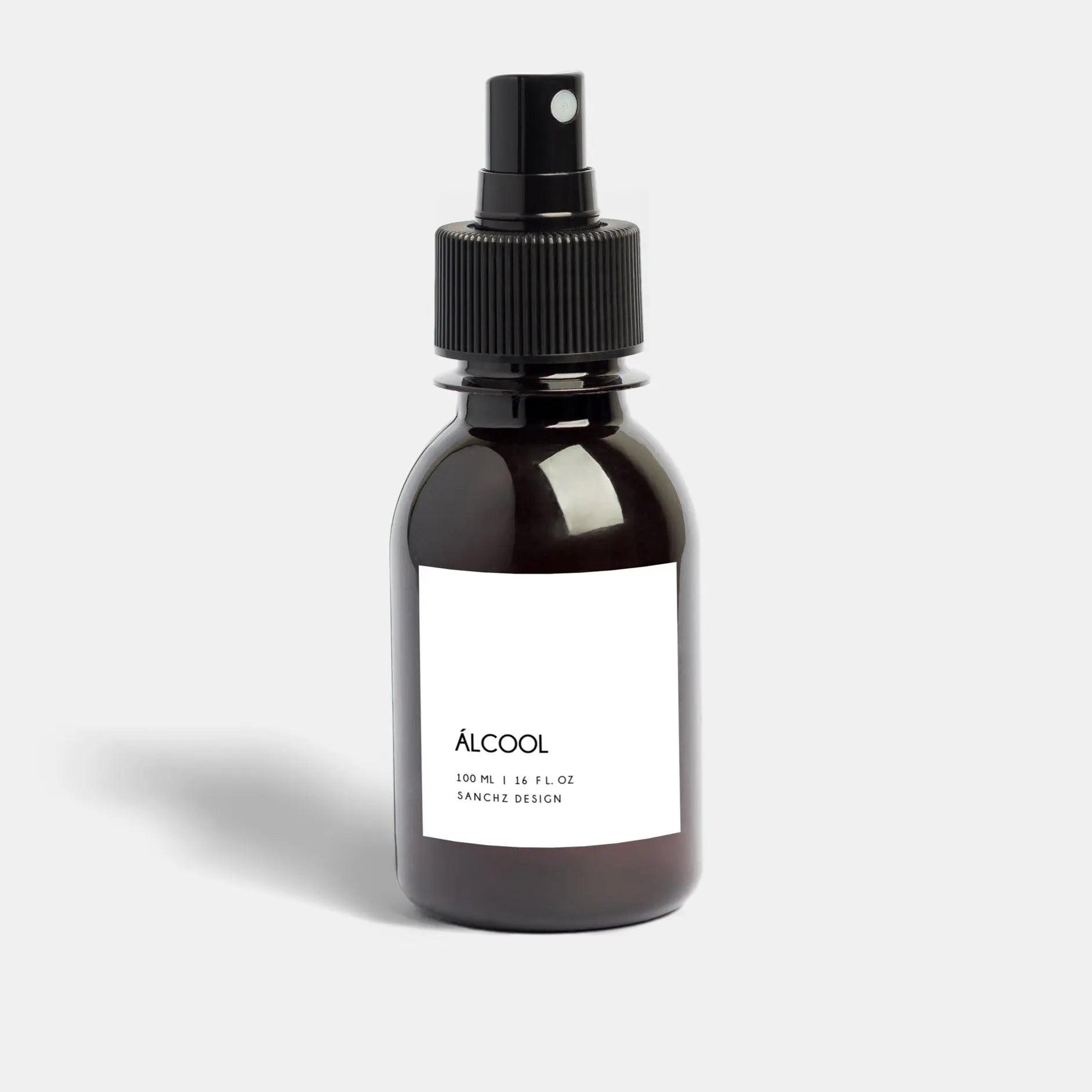 Frasco Âmbar Minimal Personalizado 100ml Preto