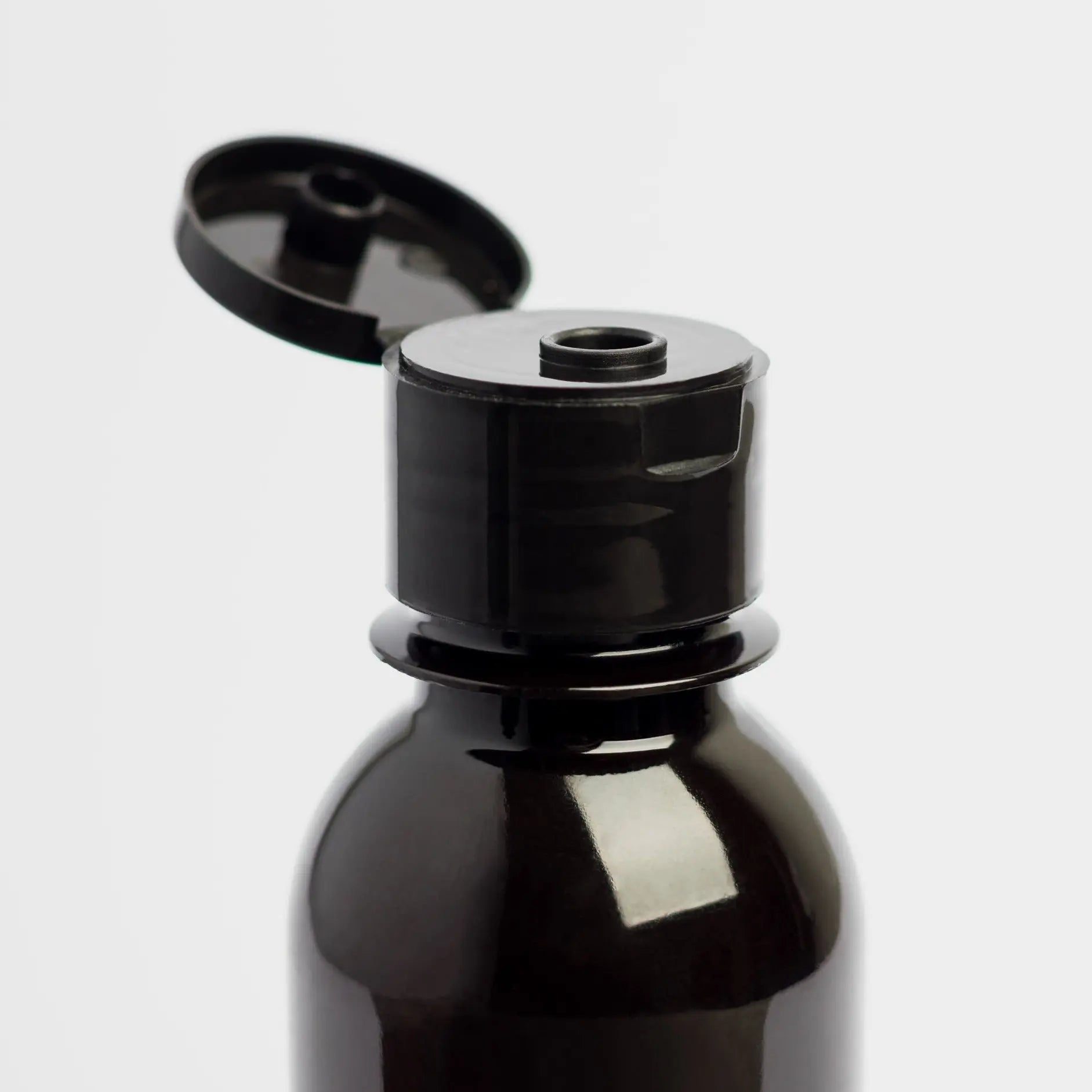 Frasco Âmbar Minimal Personalizado 100ml Preto