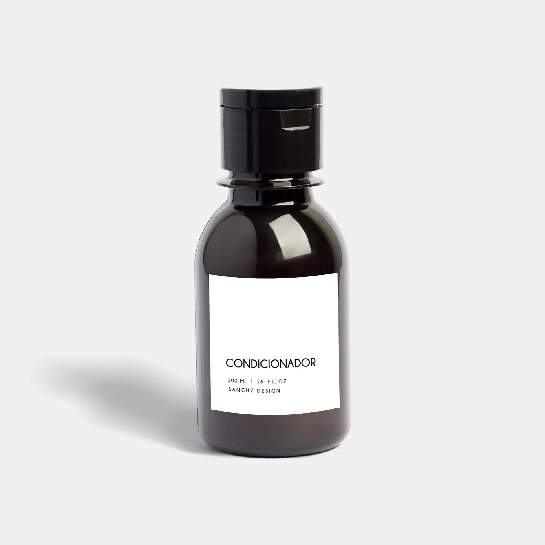 Frasco Âmbar Minimal para Viagem Preto 100ml