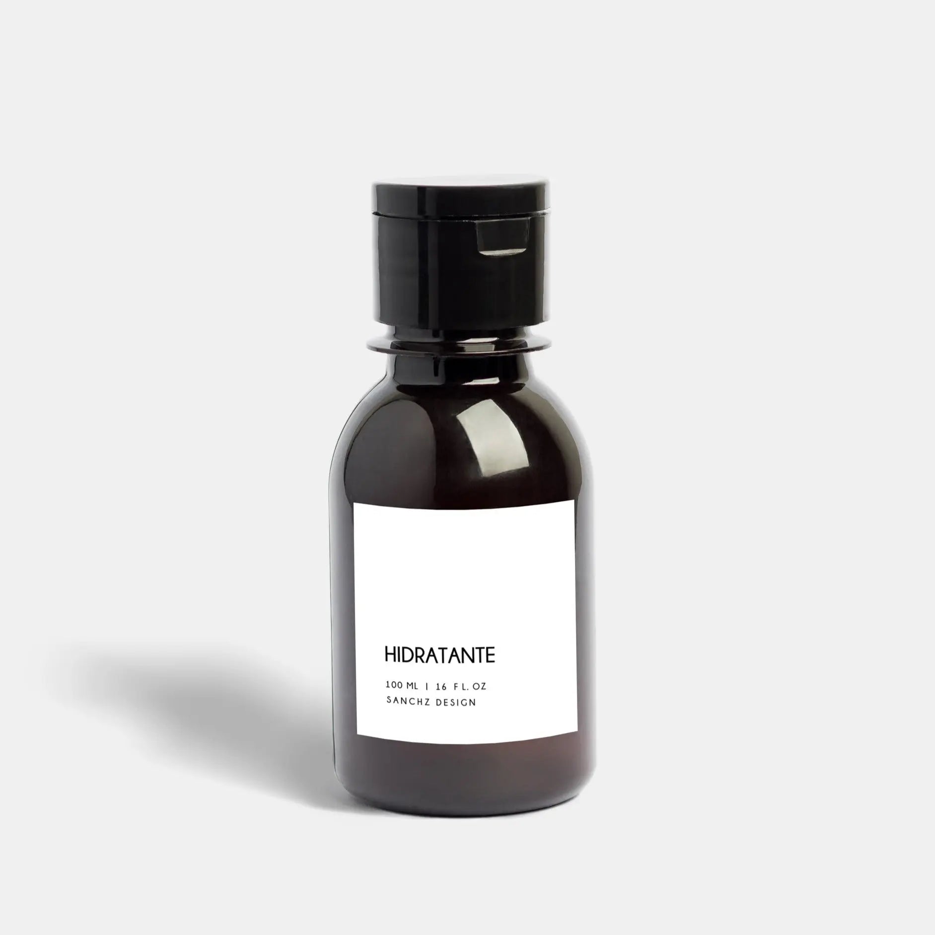 Frasco Âmbar Minimal para Viagem Preto 100ml