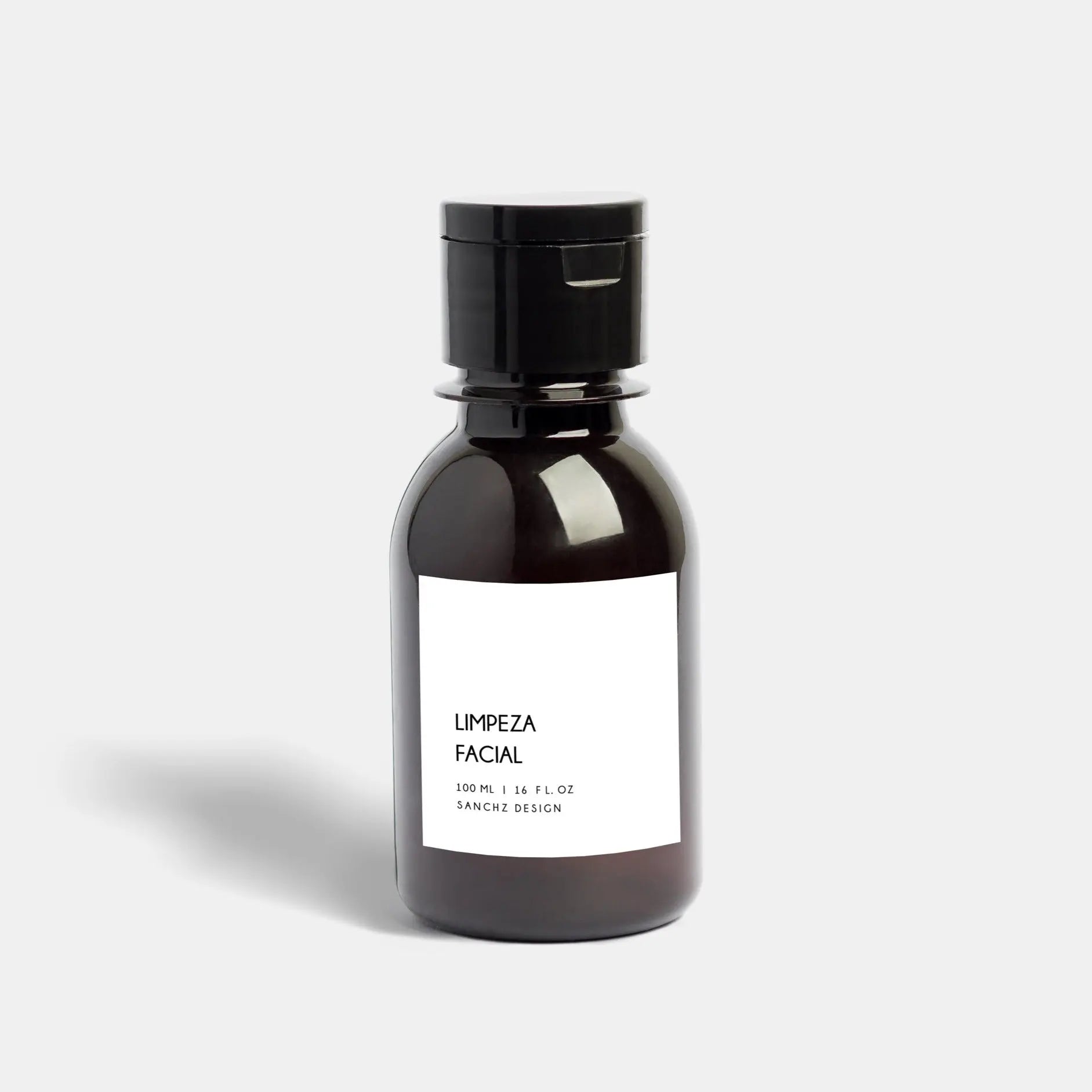 Frasco Âmbar Minimal para Viagem Preto 100ml