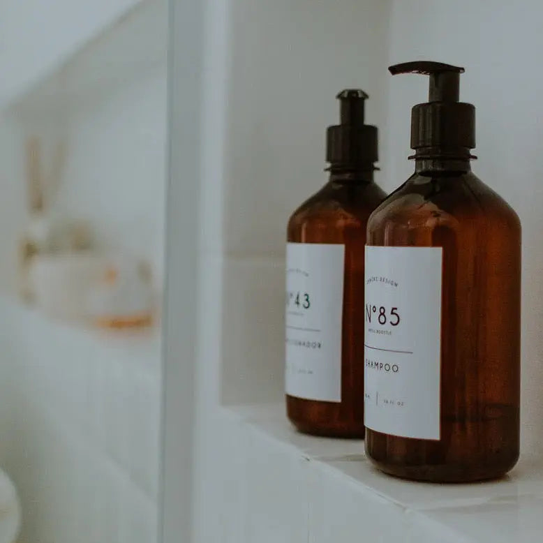 Frasco Âmbar Retrô para Banheiro Sanchz Design