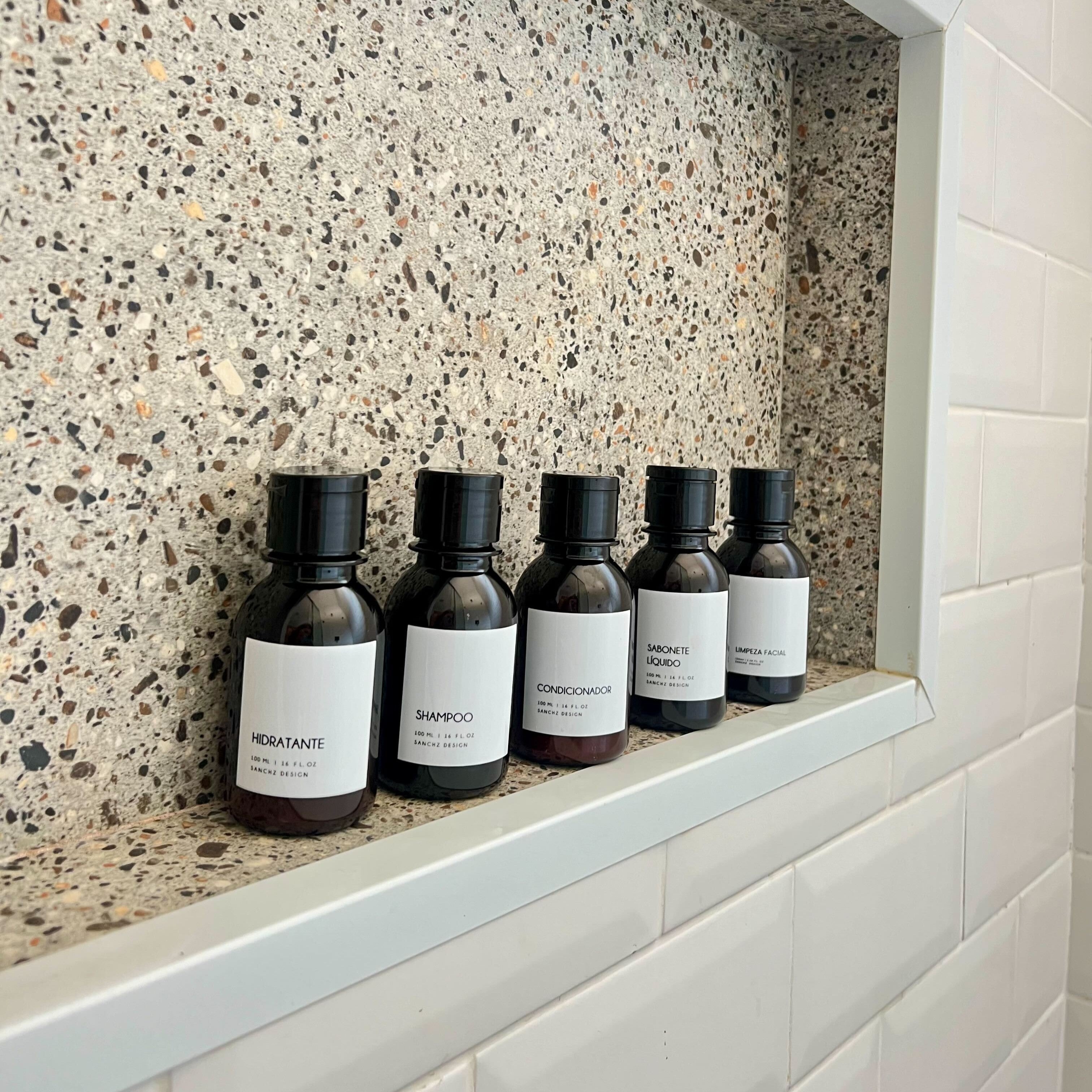 Kit Frascos Viagem Basic Preto 100ml