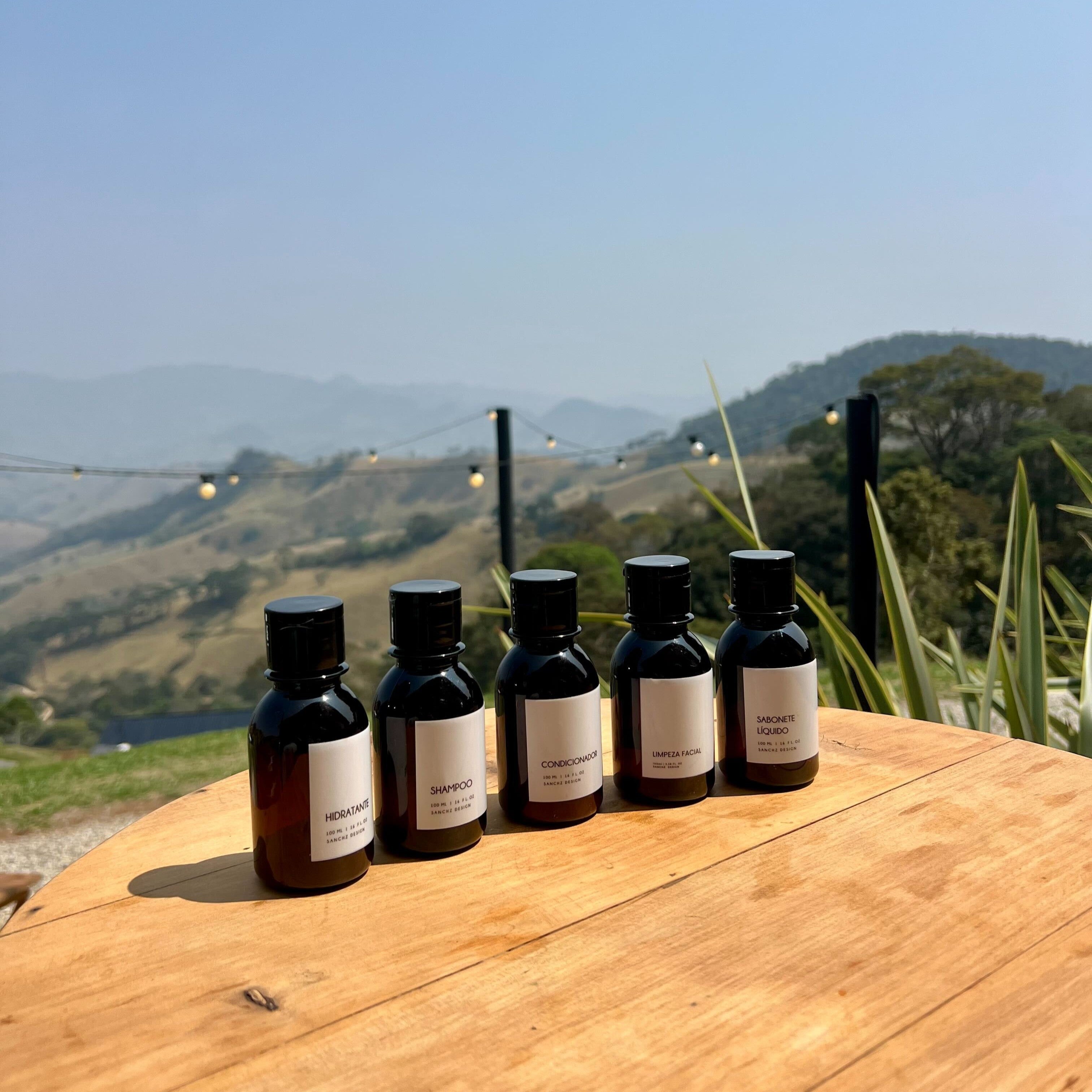 Kit Frascos Bolsa Preto 100ml