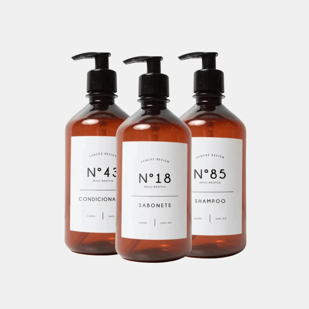 Kit Banheiro Completo Retrô 500ml