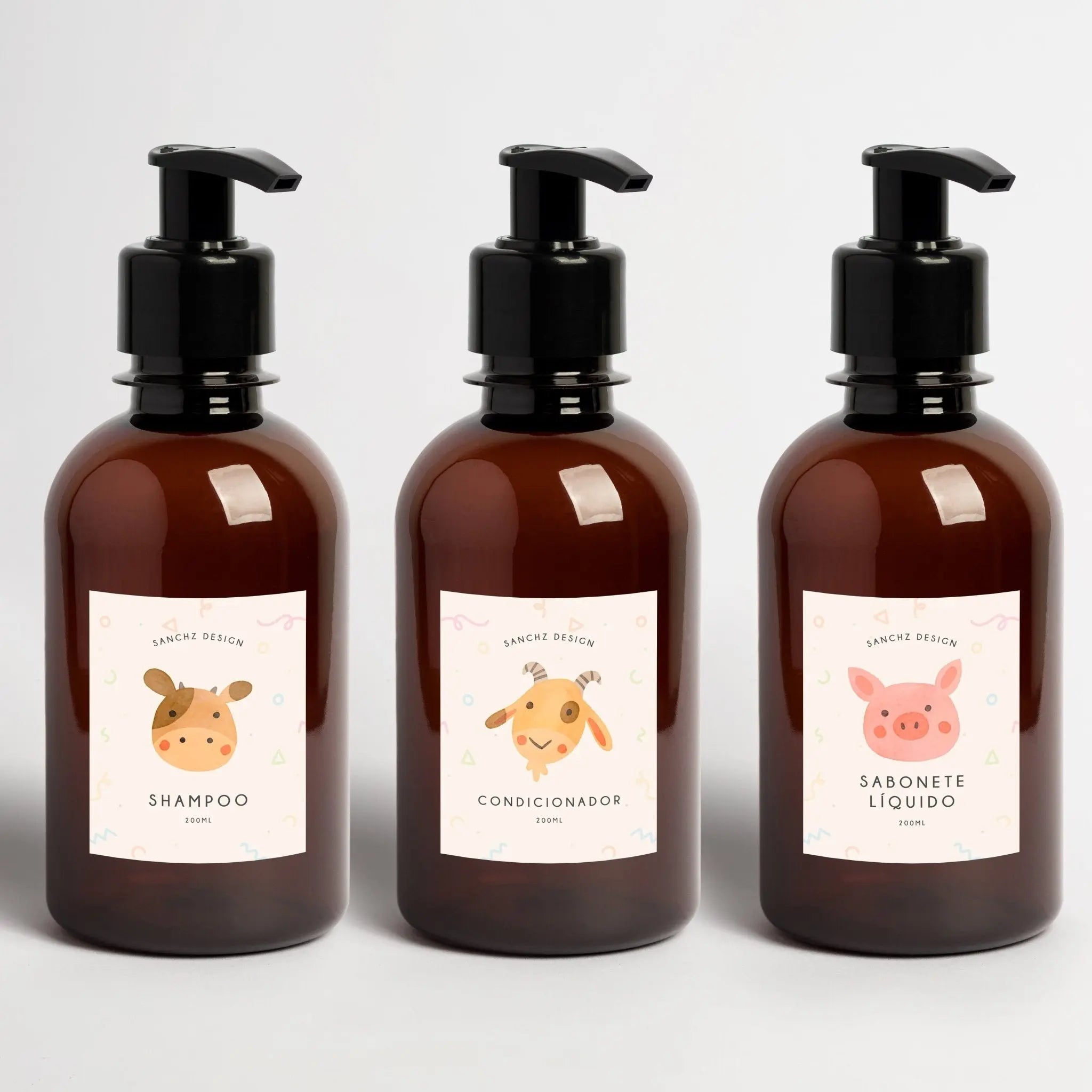 Kit Frascos Banho Kids 200ml