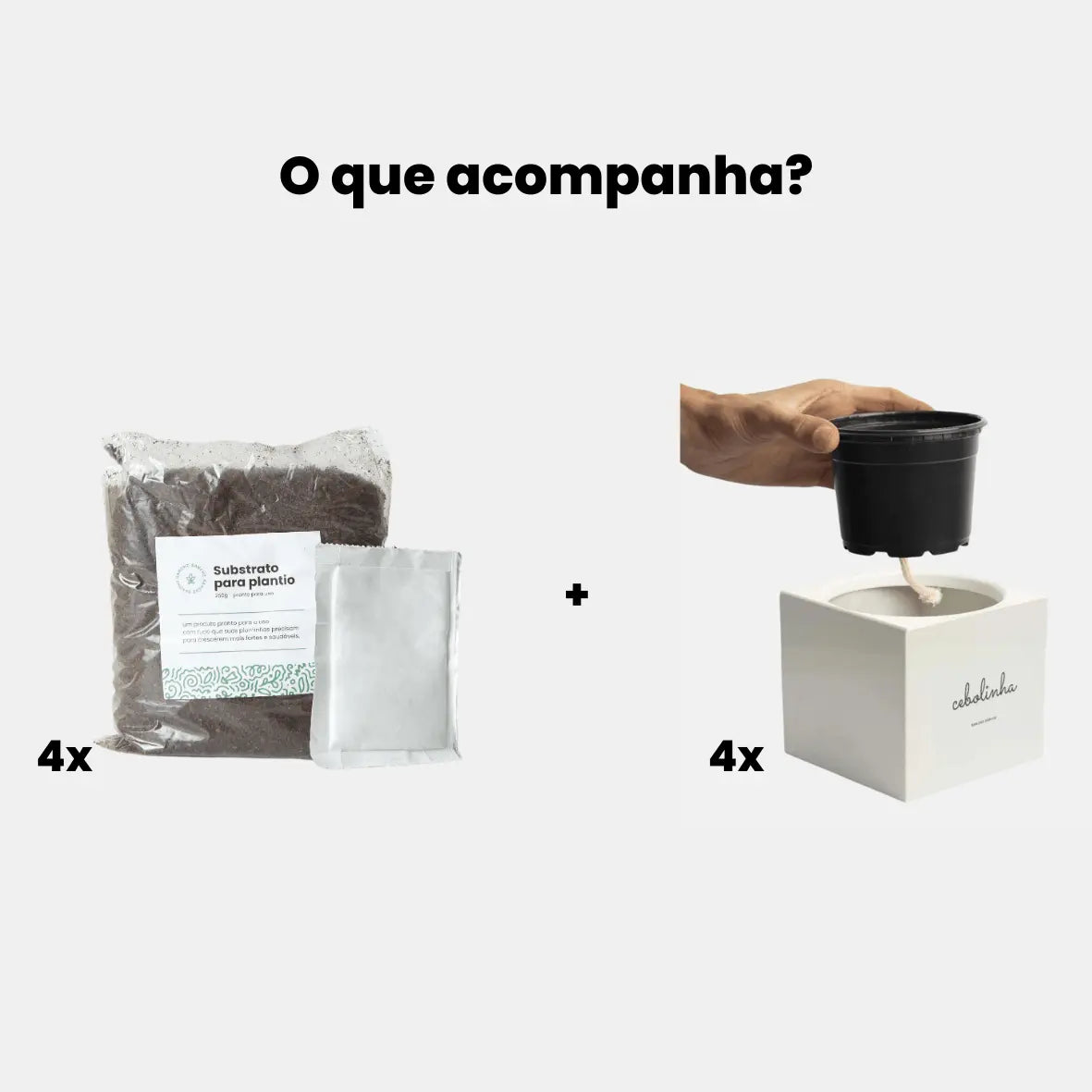 Kit Plantio Completo Minha Horta Autoirrigável Sanchz Design