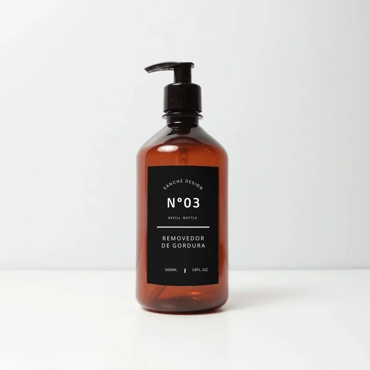 Frasco Âmbar Retrô Preto para Cozinha