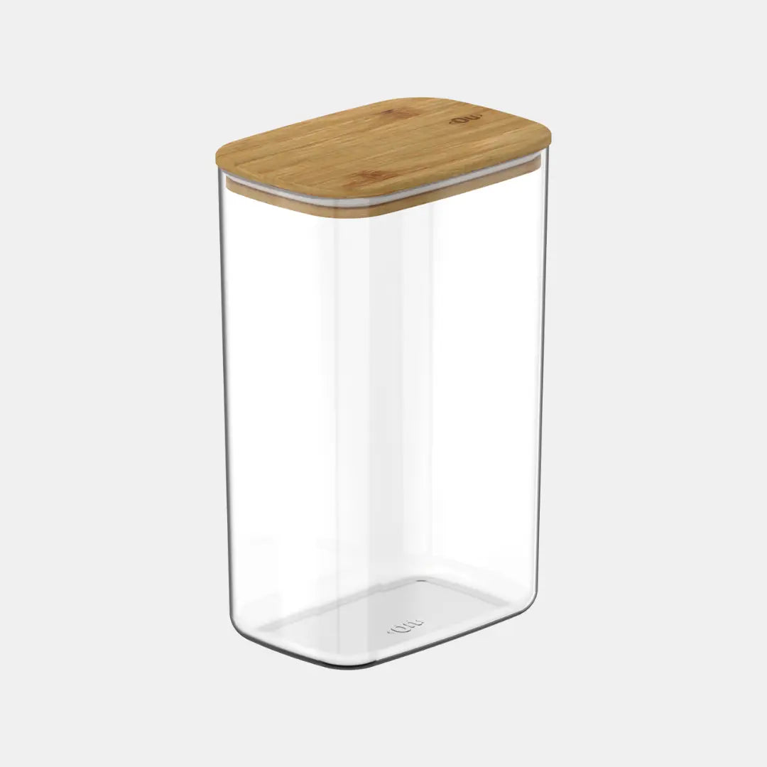 Pote Hermético Organizador Tampa de Bambu Natural Sanchz Design