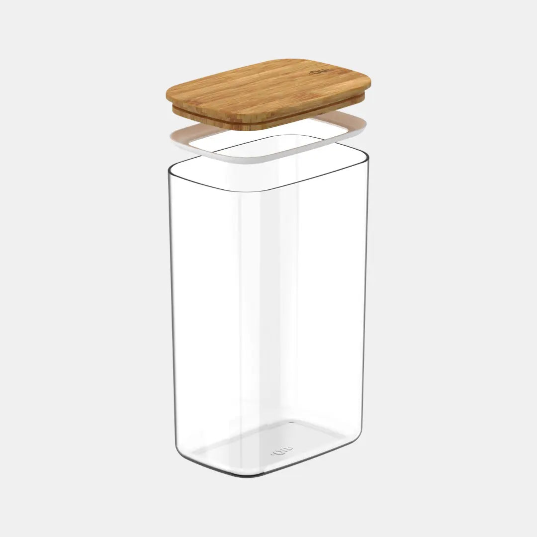 Pote Hermético Organizador Tampa de Bambu Natural Sanchz Design