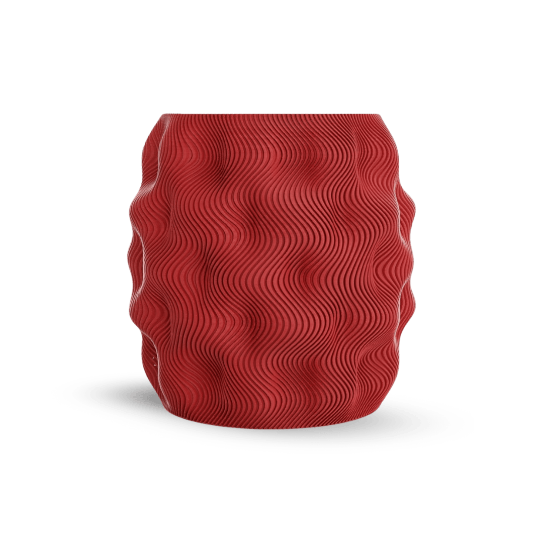 vaso decorativo erosion vermelho