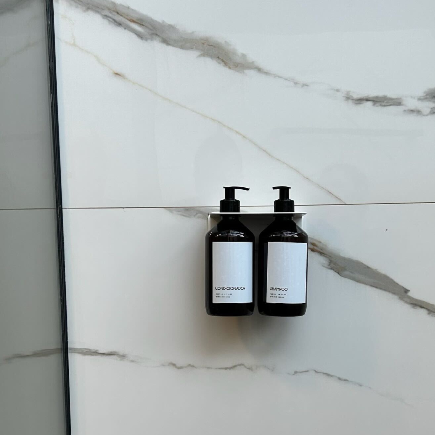 Kit 2 Frascos Minimal Para Banho + Suporte - 500ml