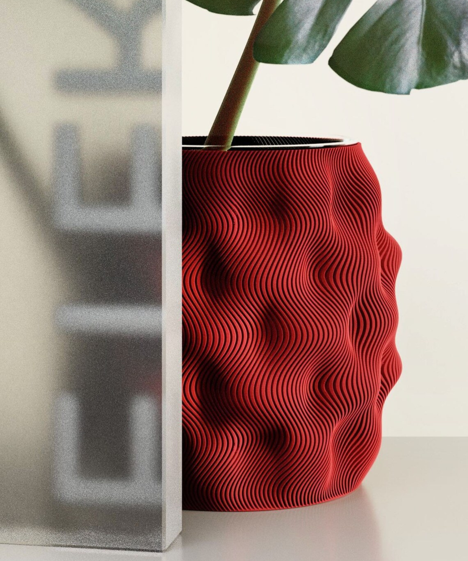 vaso eroson vermelho minimalista