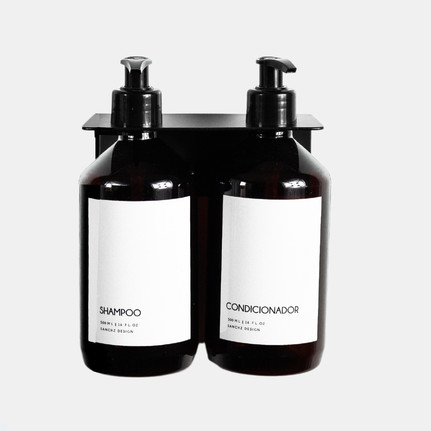 Kit 2 Frascos Minimal Para Banho + Suporte - 500ml