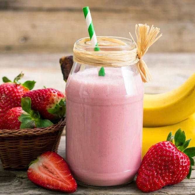 Smoothie de morango e banana