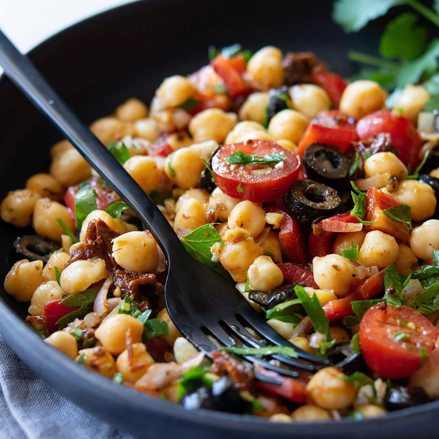 Salada de grão de bico