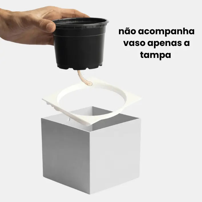 Tampa Para Vaso Quadrado