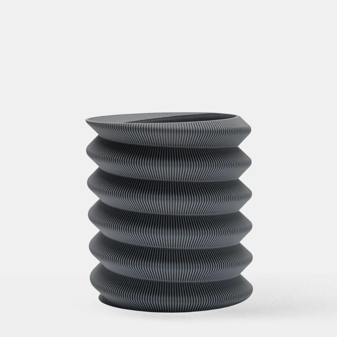 vaso spiral fundo branco